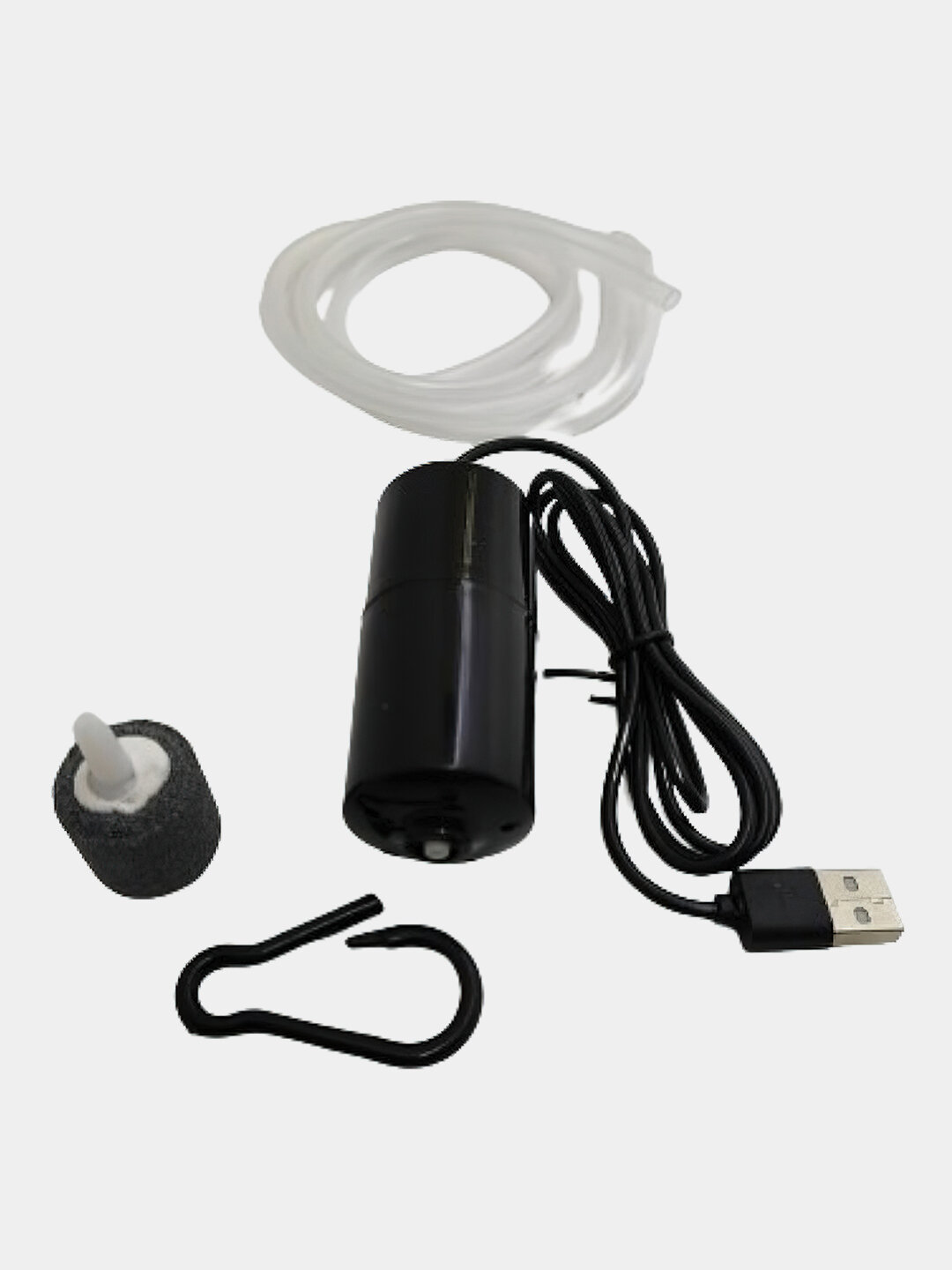 Мини-компрессор USB для аквариума, для перевозки рыбы, живца для рыбалки, портативный черный