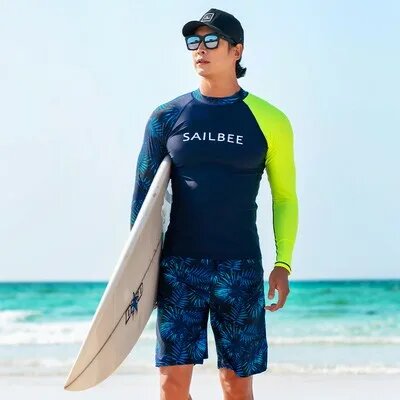 SAILBEE Мужской UV-защитный гидрокостюм для серфинга XXXL, Men two suits