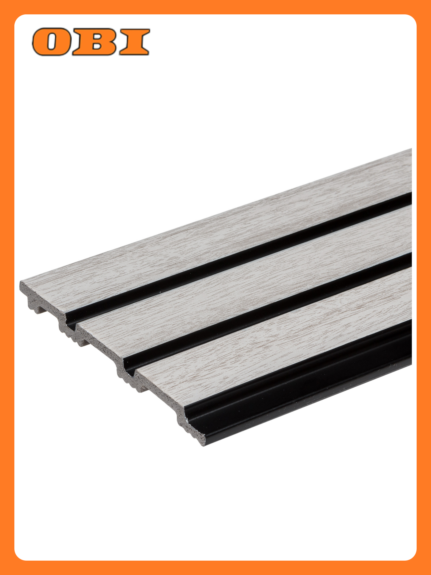 Стеновая панель GRACE 3D RAIL влагостойкие 2700х120х10 мм ясень серый