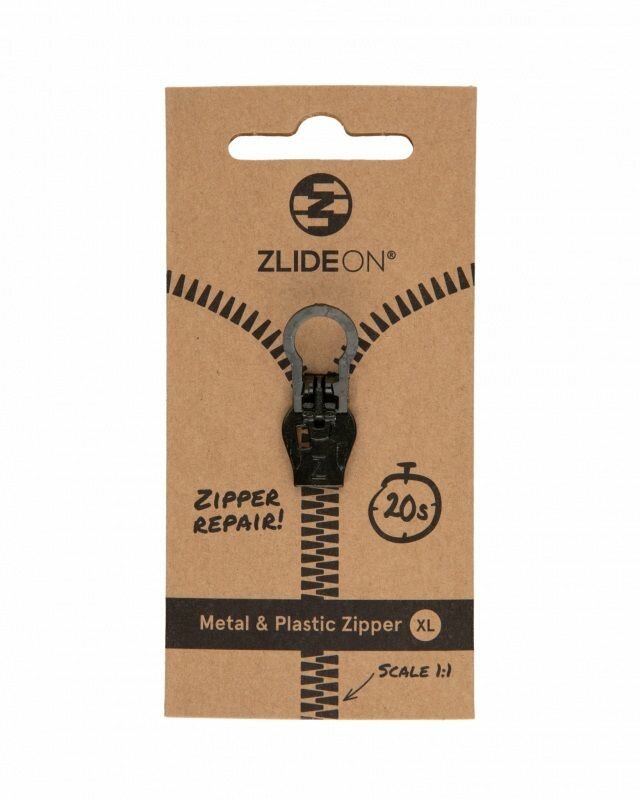 Бегунок для молнии ZlideOn Metal & Plastic Zipper XL 8A-1 (Black)