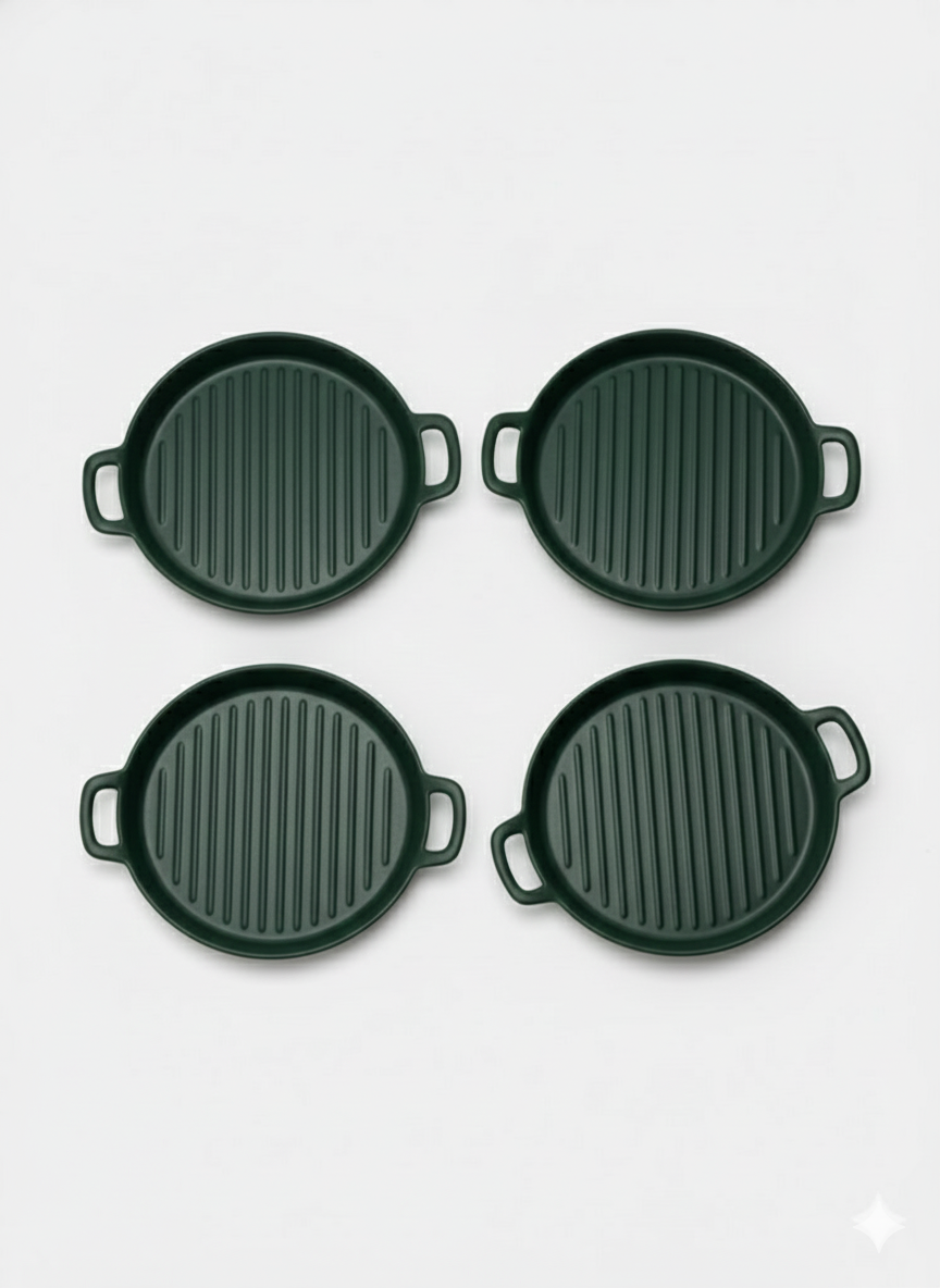 Круглые керамические тарелки "HAPPY KITCHEN", бренд, ручная работа