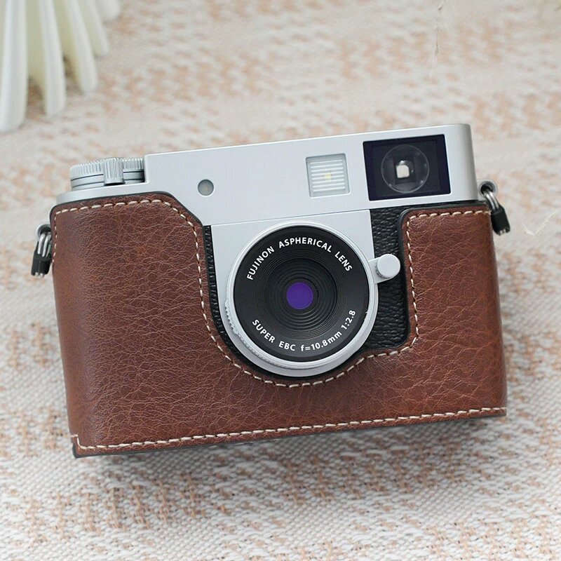 Коричневый чехол для камеры Fuji X-Half, элегантный чехол для моделей Fuji X-Half