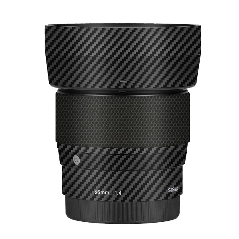 Защитная пленка для объектива Sigma 56mm F1.4 с узором «Углеродное волокно» для Sony E и Canon EF-M