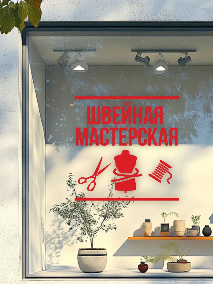 Наклейка швейная мастерская — фото 1