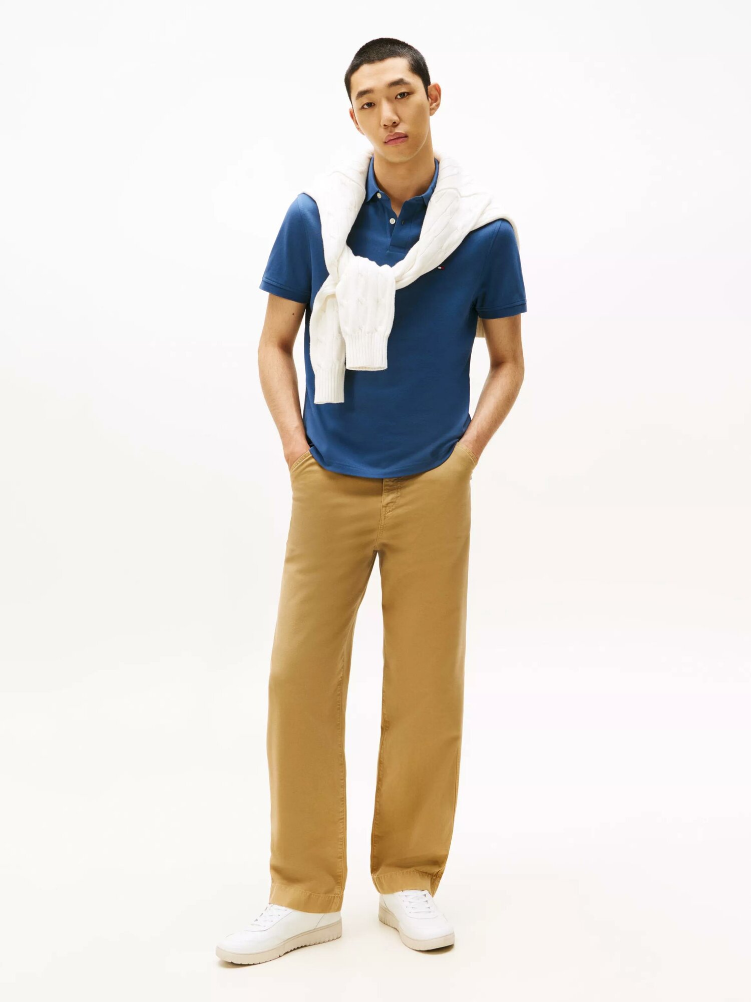 Поло TOMMY HILFIGER, размер M, синий — фото 1