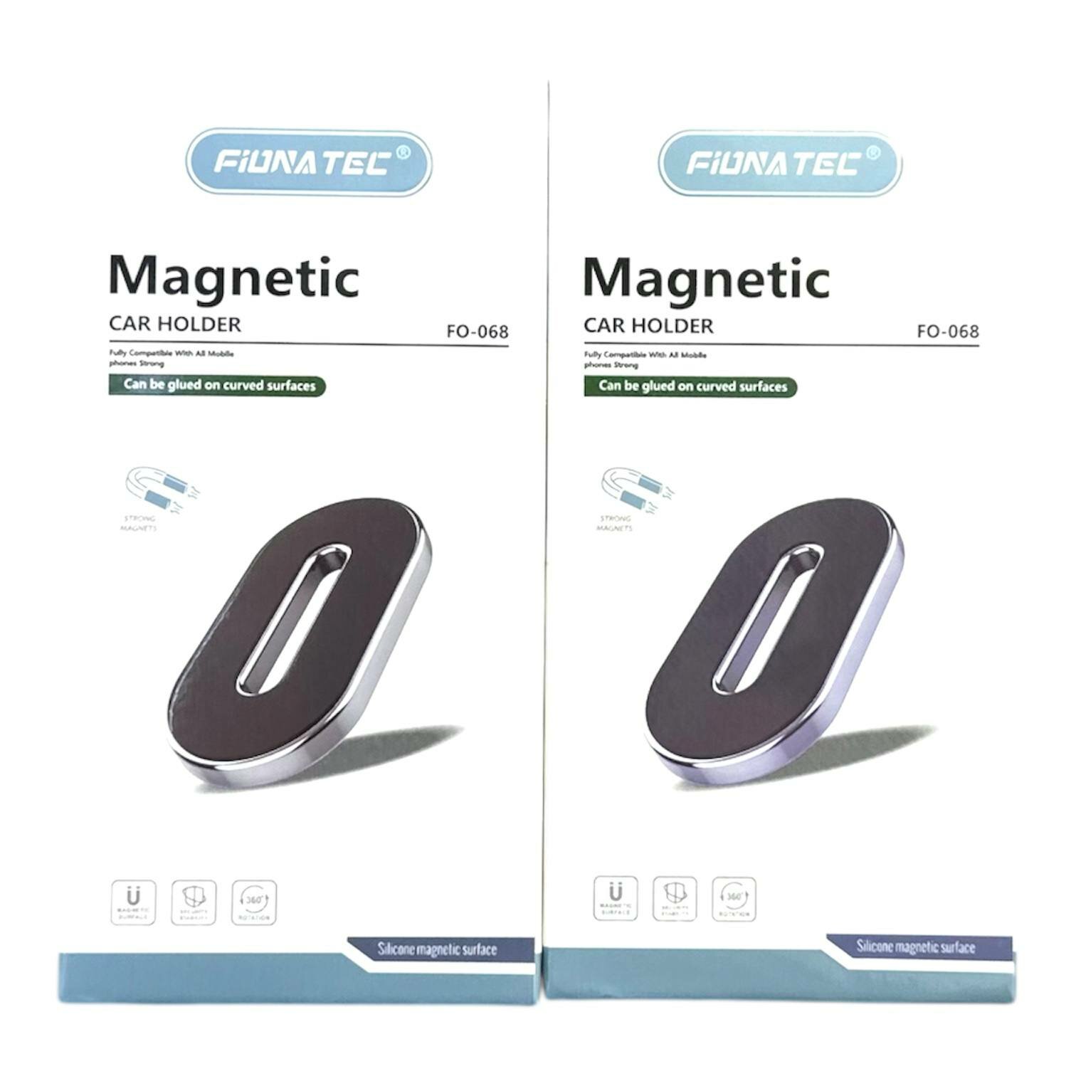 Магнитный автомобильный держатель FUNATEL FO-068 для смартфона, универсальный, на клейкой основе