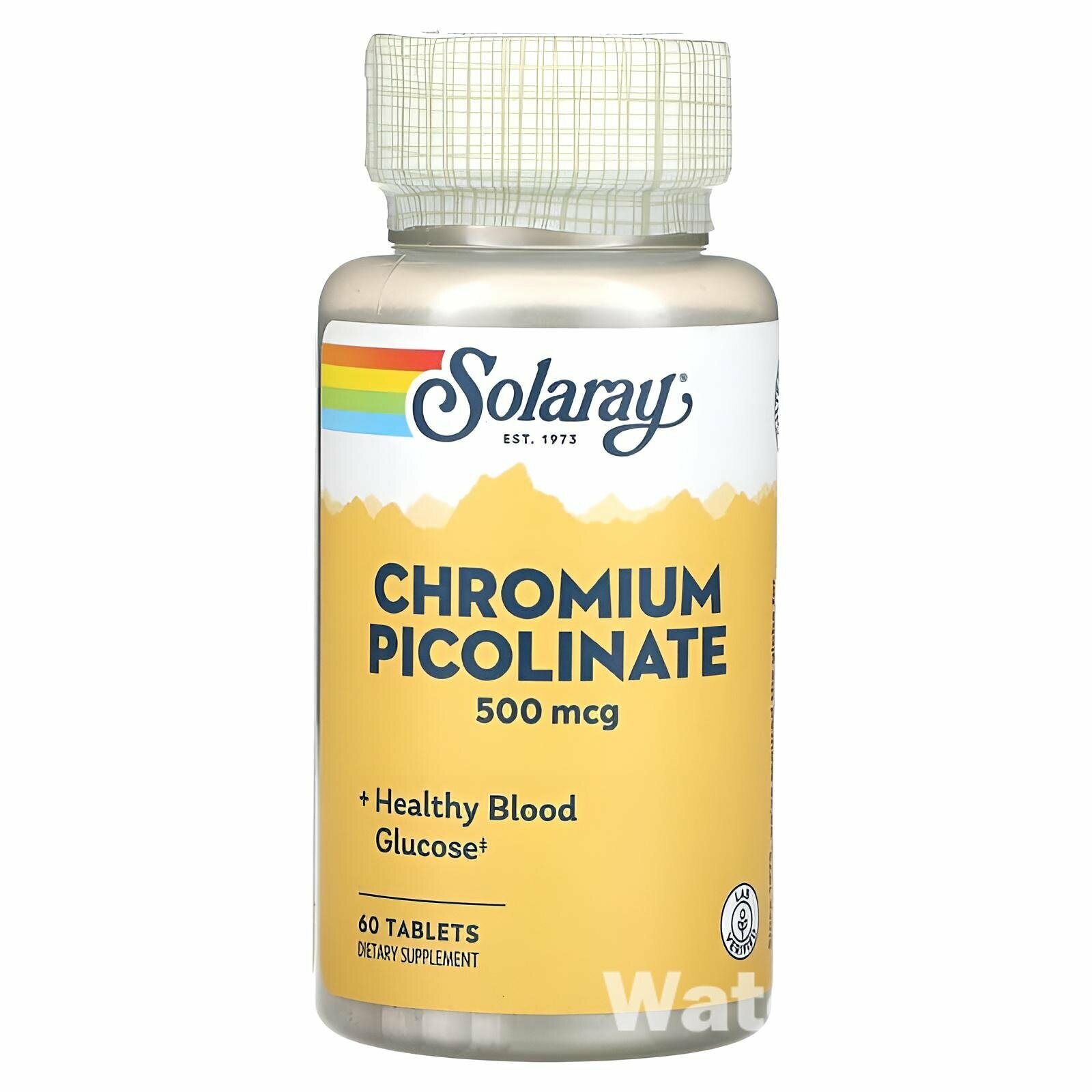 Хром пиколинат Solaray, 500мг, для контроля сахара, метаболизма, 60шт