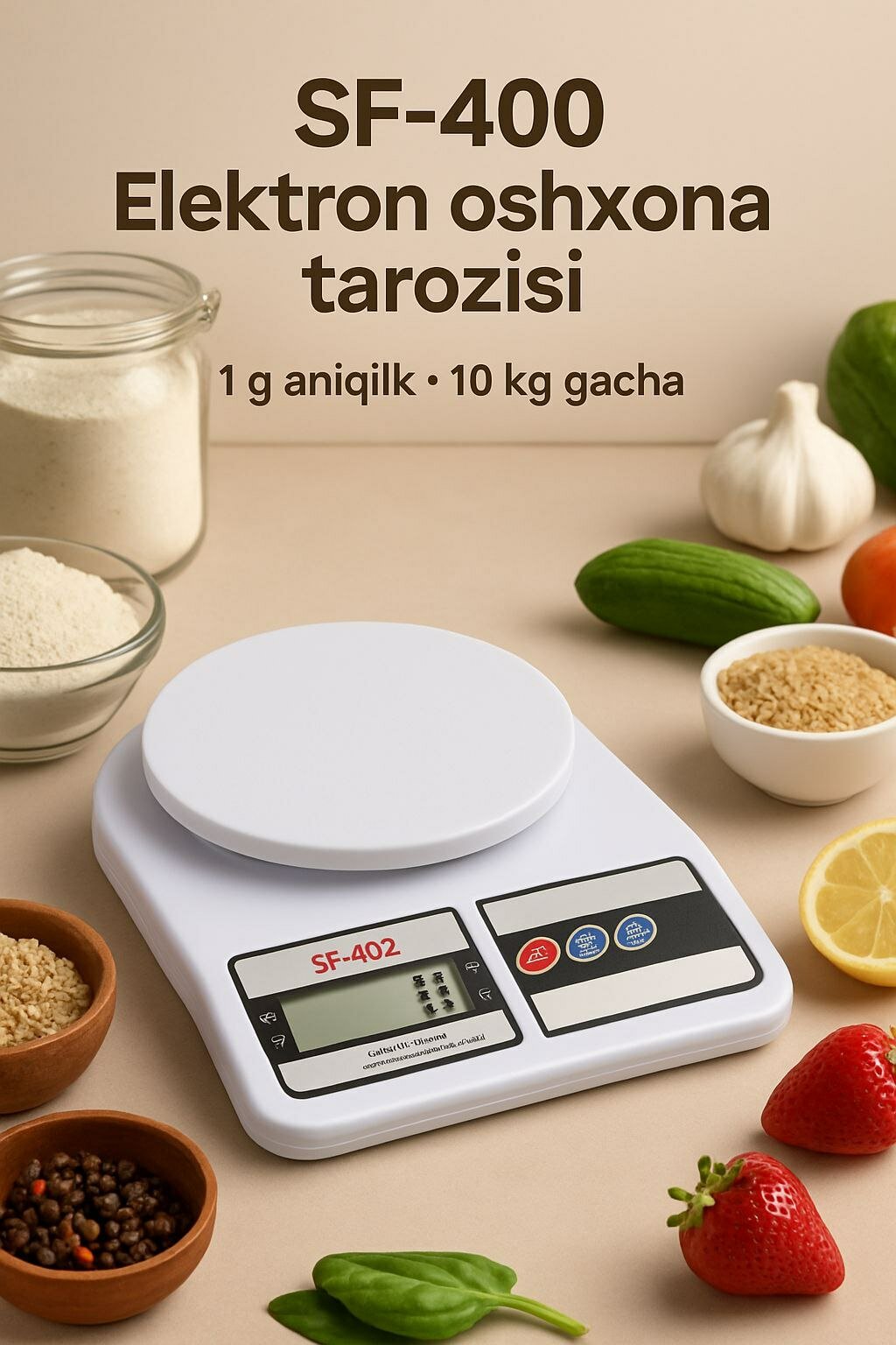 Электронные кухонные весы SF-400, до 10 кг, высокоточные цифровые весы для кухни
