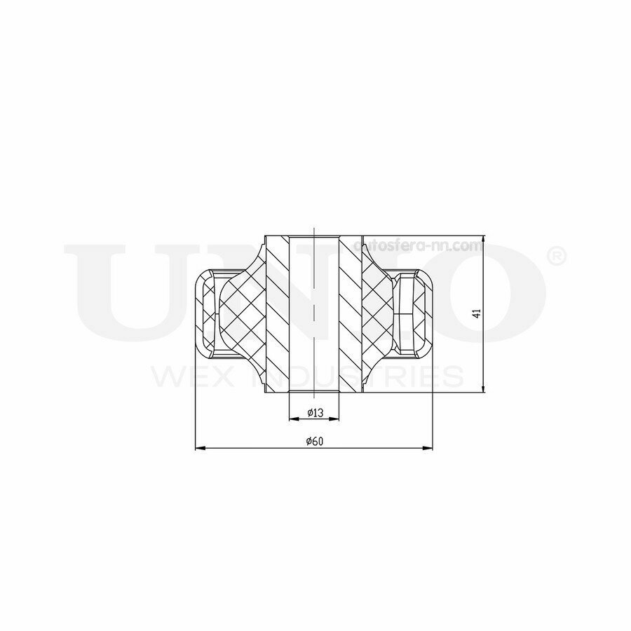 UNIO RMP20645 С/блок задний переднего нижнего рычага Audi A3 96, Skoda Fabia (NJ3, NJ5) 14, VW Polo IV, V 01