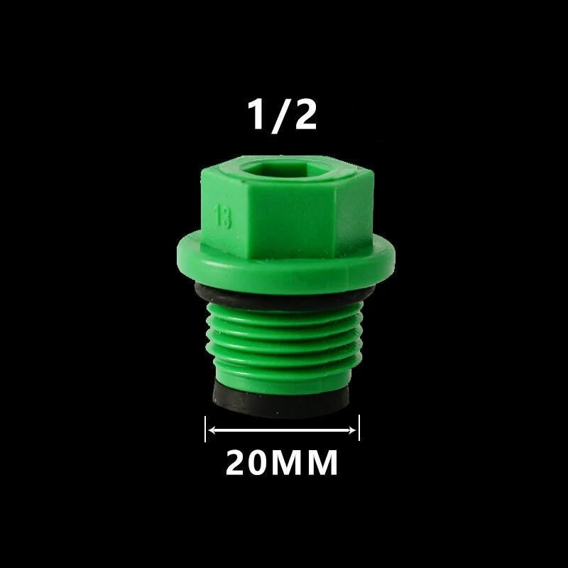 Заглушка для трубы PPR 1/2", зеленый, Цвет: 8