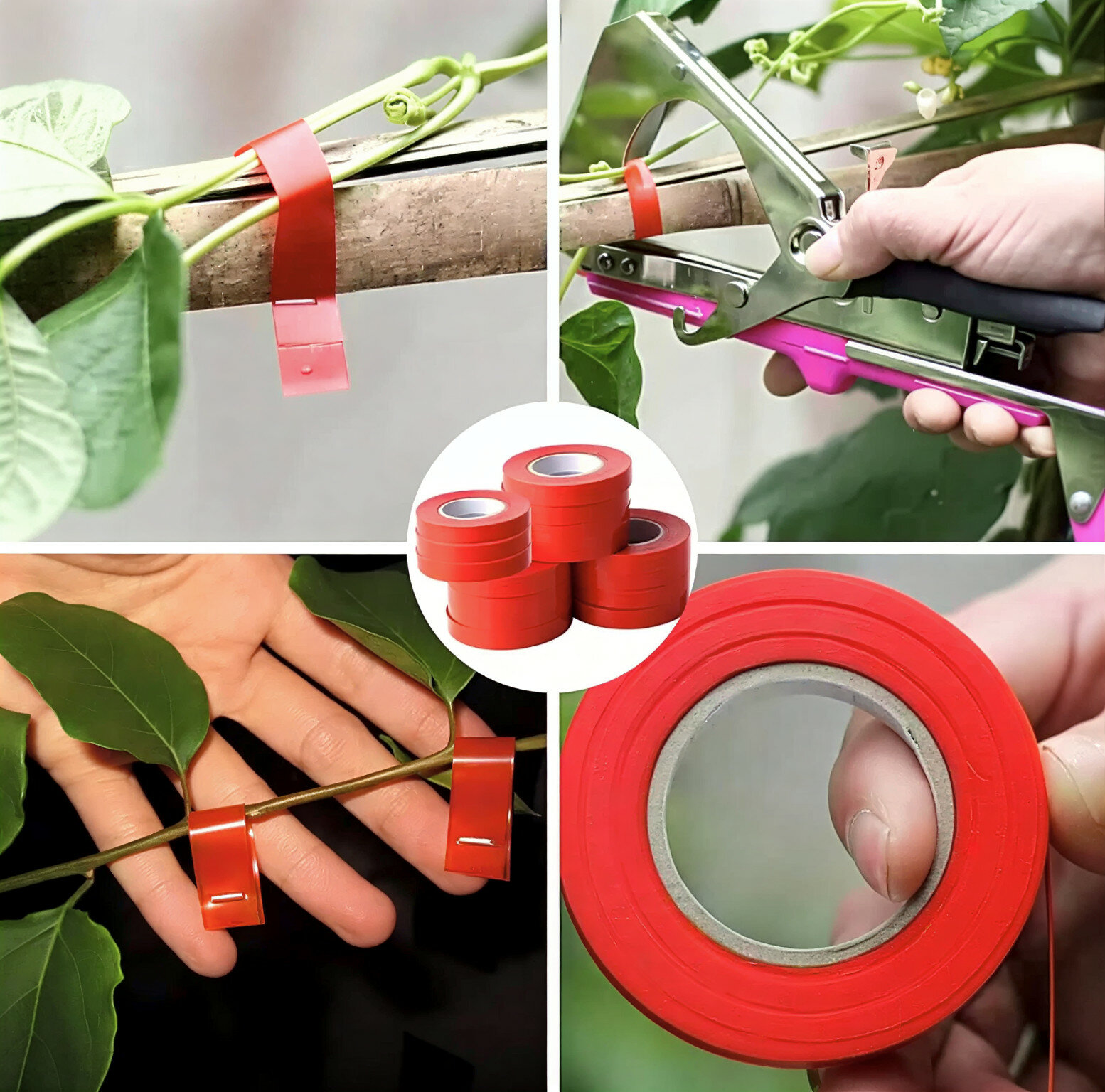 Прививочная Лента для Растений, Эластичная, Садовая, Красная