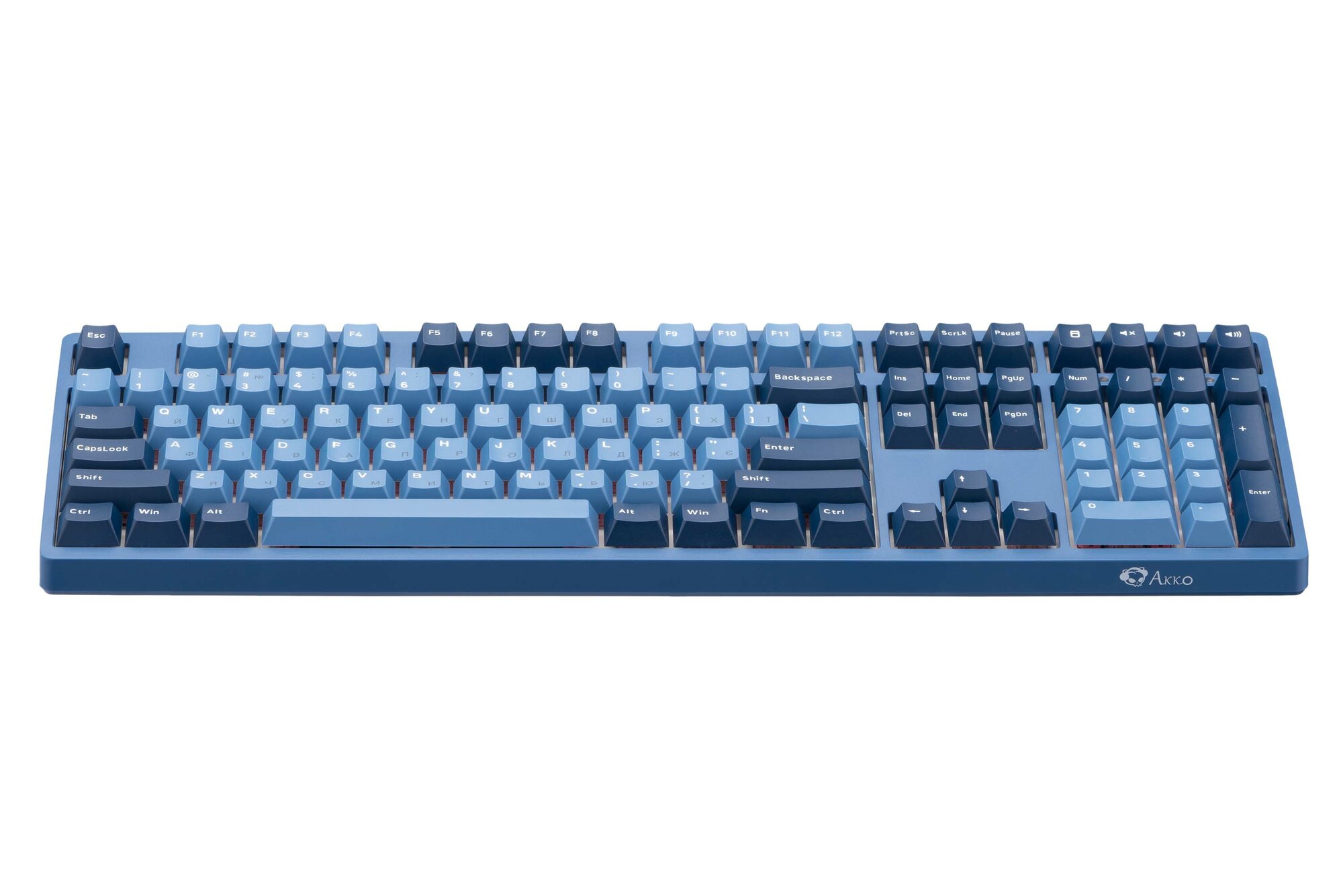Механическая клавиатура Akko 3108 DS Ocean Star V2, 108 клавиш, CS Pink V2, USB, EN/UKR, без подсветки, голубая
