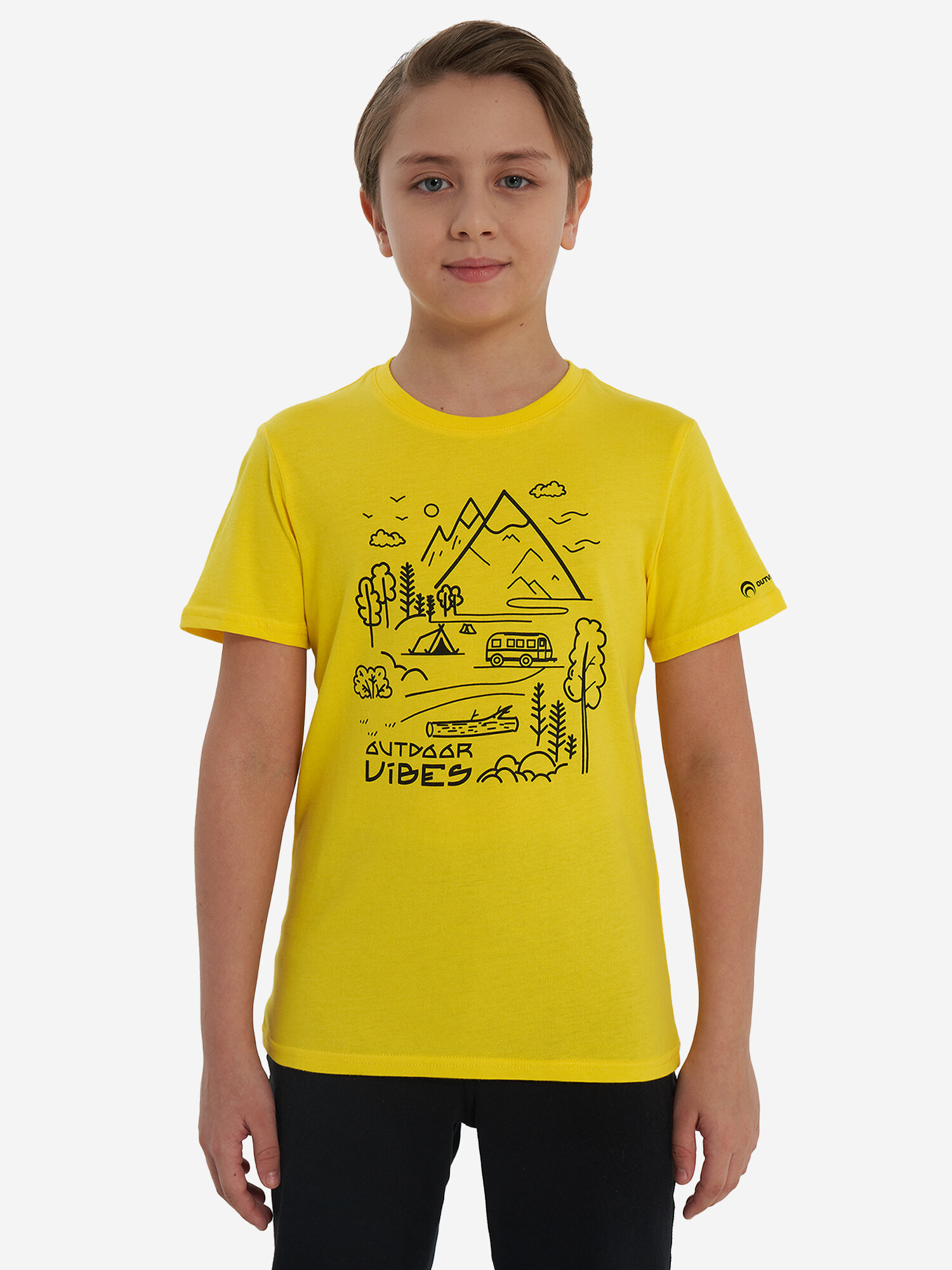 Футболка OUTVENTURE, размер 134-140, желтый — фото 1