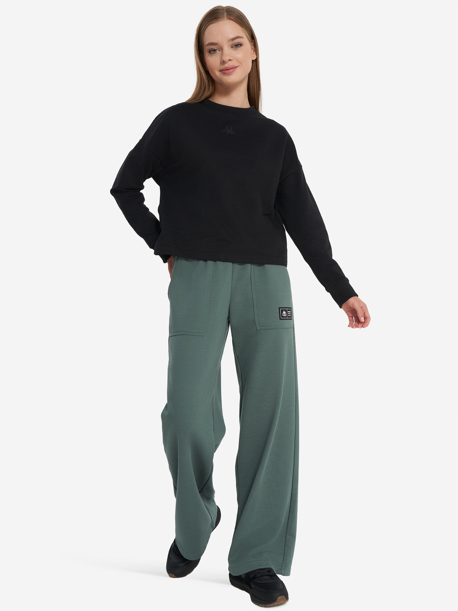 Свитшот Kappa, размер 42-44, , черный — фото 1