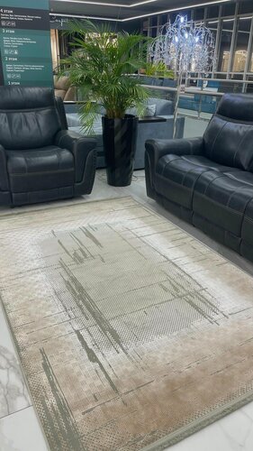 Изображение товара Ковер премиальный иранский высокоплотный, 2.5 на 3.5 м, на пол в спальню, гостиную, 100% хлопок, эвкалиптовый шелк, размер 250 х 350 см