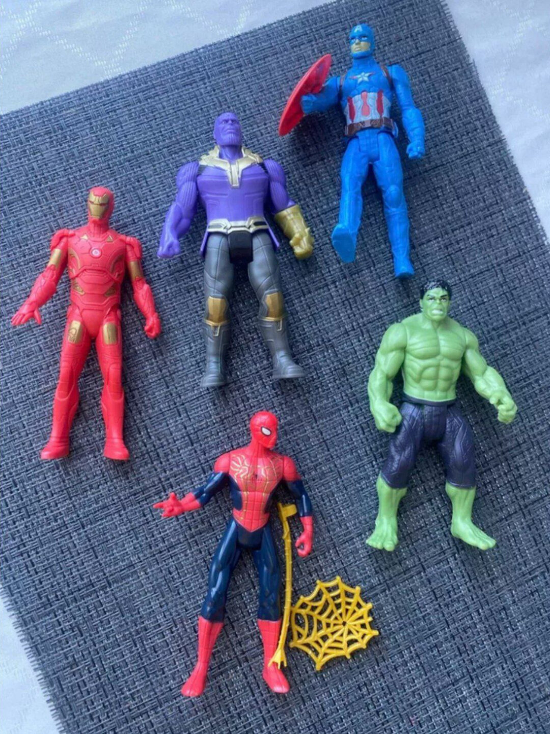 Коллекция супергероев, мстители: капитан америка, халк, железный человек, человек паук, танос