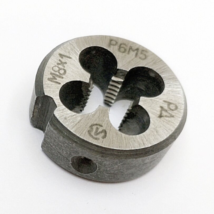 Плашка 2650-1631 М8,0х1,0 Р6М5 (D25мм, L9мм) ГОСТ 9740-71