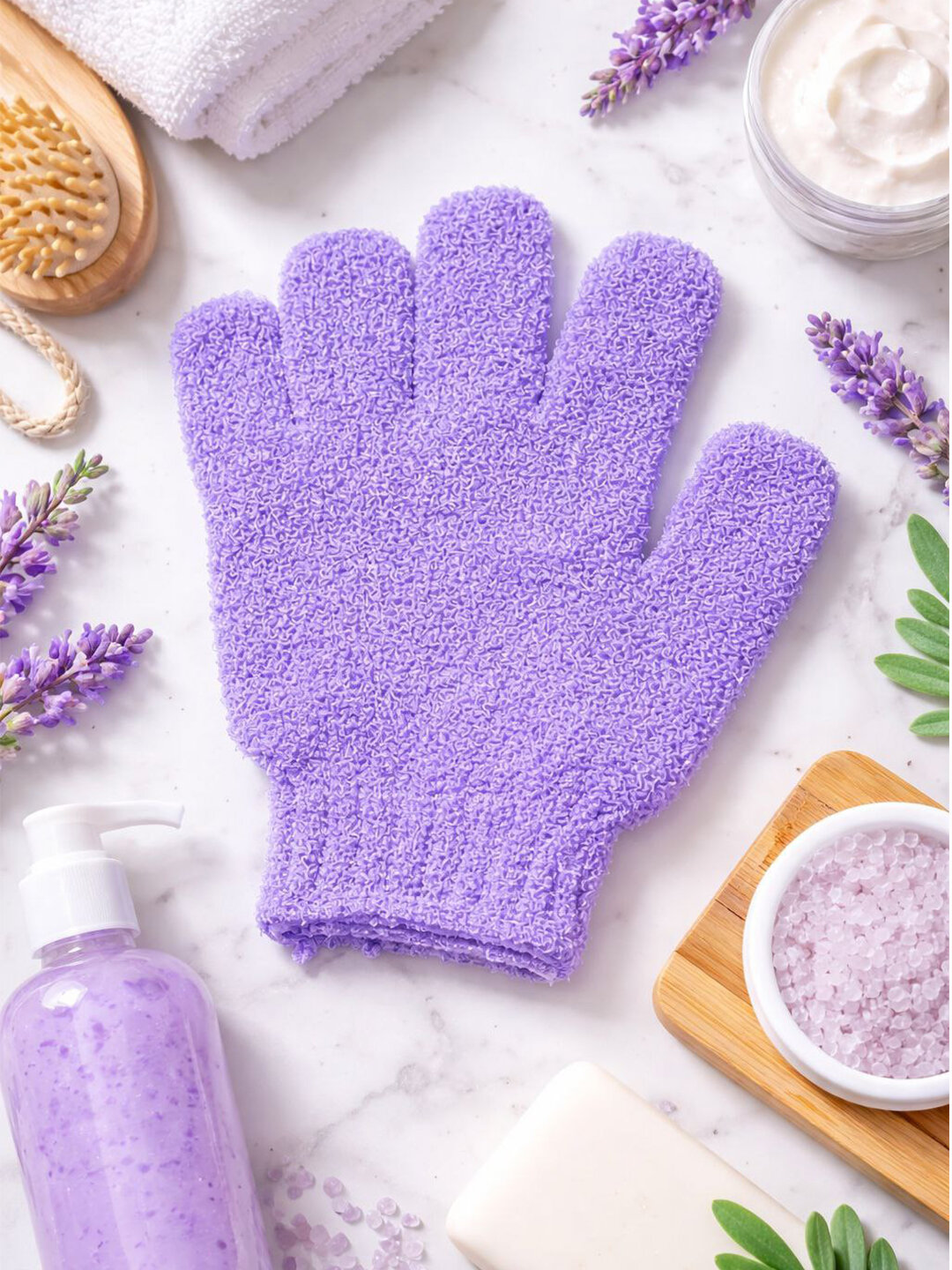 Мочалка - перчатка массажная, для тела и пилинга, отшелушивающие перчатки