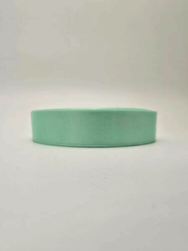 Изображение товара Лента атласная, зелёная пастель, 20мм/длина 25 ярдов, для шитья, упаковки подарков и декора