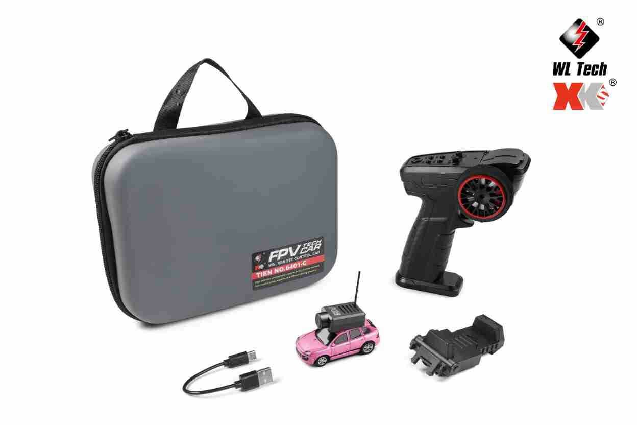 Weli 6401 FPV-камера для автомобиля в розовом с комплектом - WiFi передача видео, управление через смартфон,
