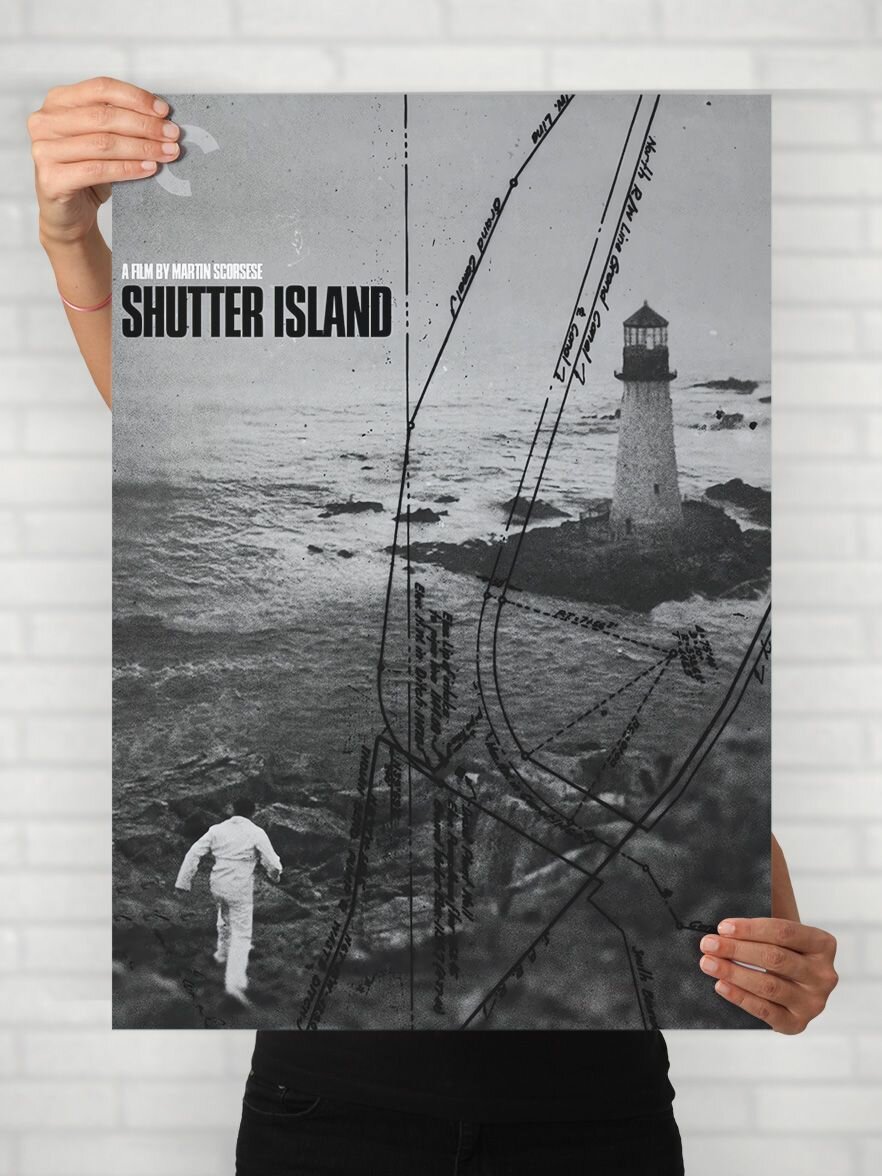 Плакат на стену для интерьера Остров проклятых (Shutter Island 15) - Постер по фильму кино формата А2 (42x60 см)