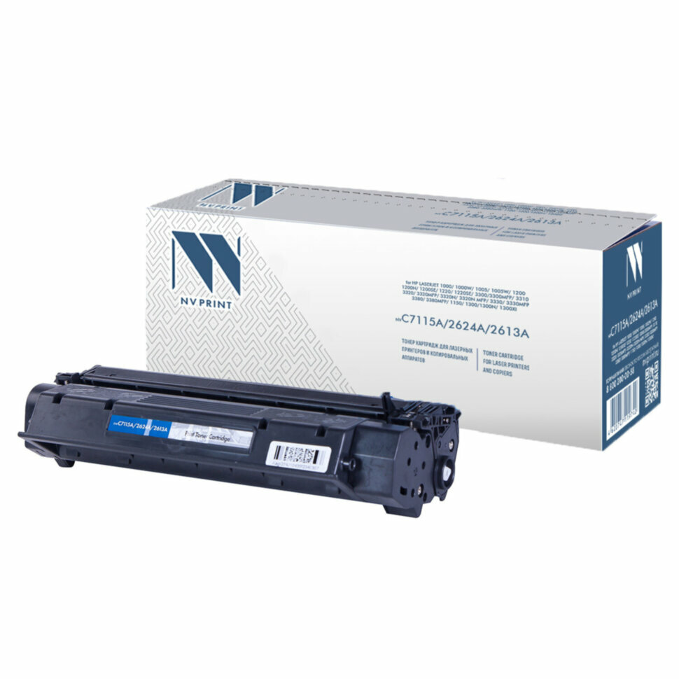 Картридж лазерный NV PRINT (NV-C7115A/Q2624A/Q2613A) для HP LJ 1000w/1005w/1200/1220, ресурс 2500 страниц, 363269