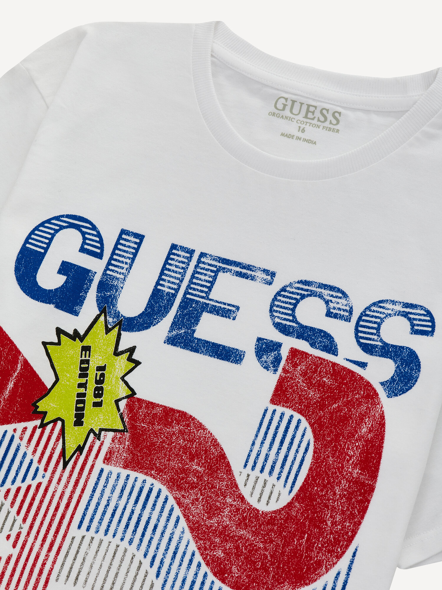 Футболка GUESS, размер 12 лет, белый, — фото 1