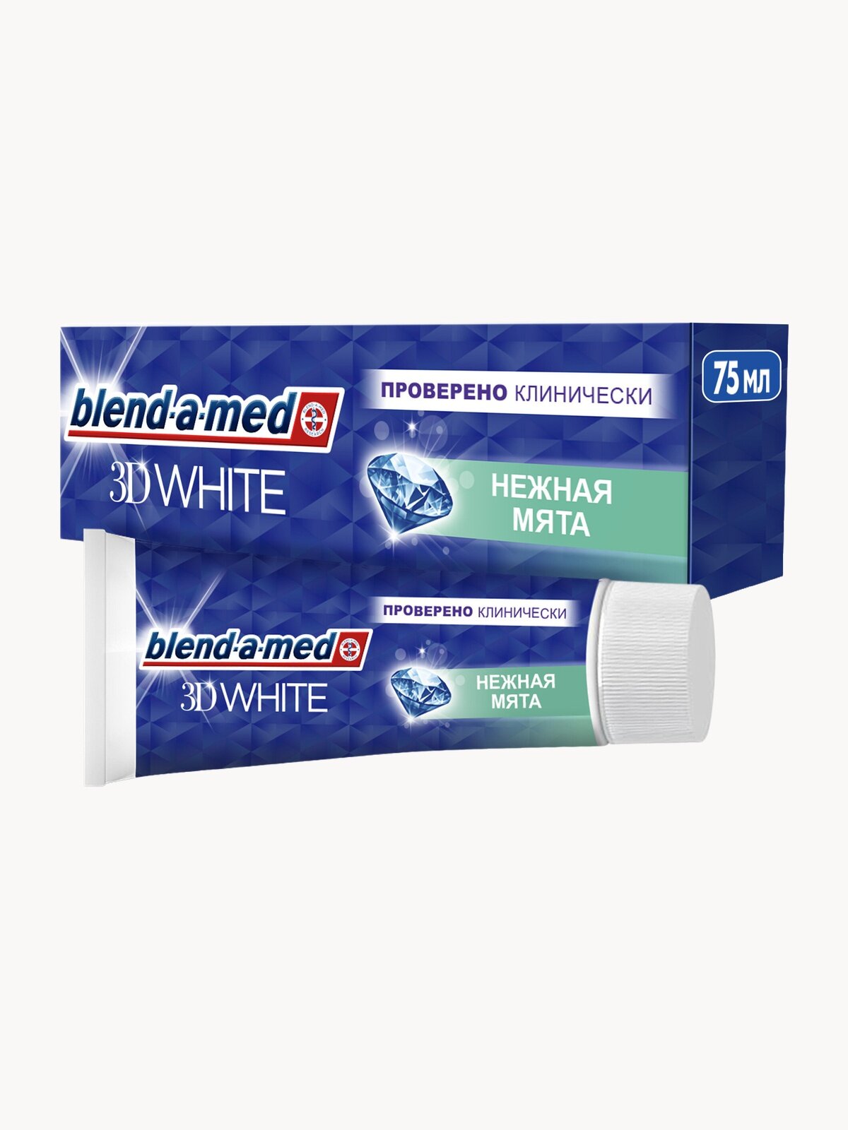 Зубная Паста Blend a med 3D White Нежная Мята для безопасного отбеливания  75 мл