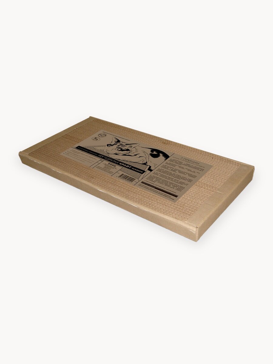 Когтедралка Когтеточка Крафт лежанка 56 x 30 x 2.5 см для кошек, в наборе кошачья мята