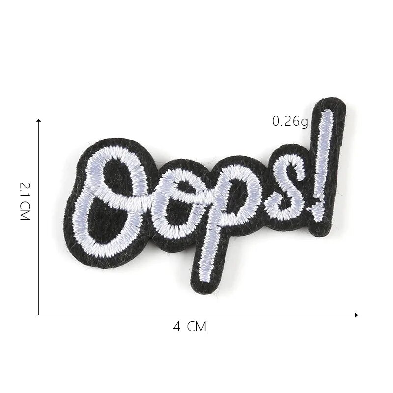 Нашивка с вышивкой OOPS