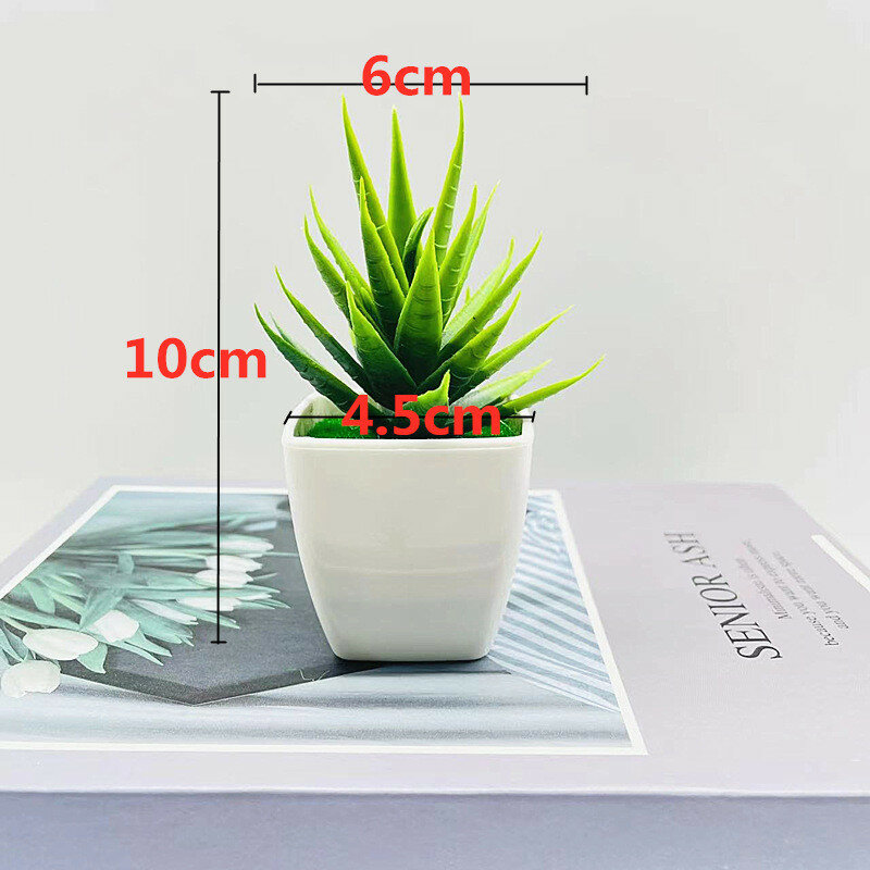 Plastic succulents arrangement for office space or living room decoration
