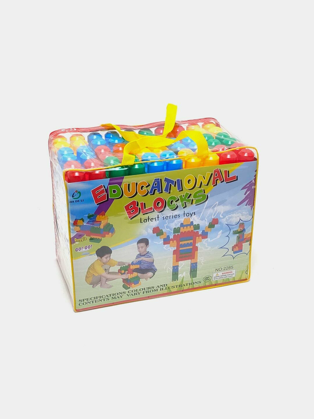 Конструктор Educational Blocks, Крупные пластиковые детали, От 3 лет, Развитие моторики и логики Код. 02008