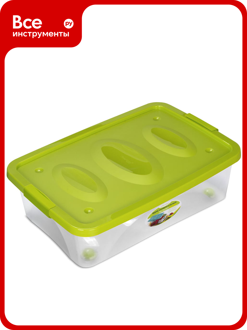 Универсальный ящик Martika Астело 600x400x180 мм на колесиках оливковый С664ОЛВ