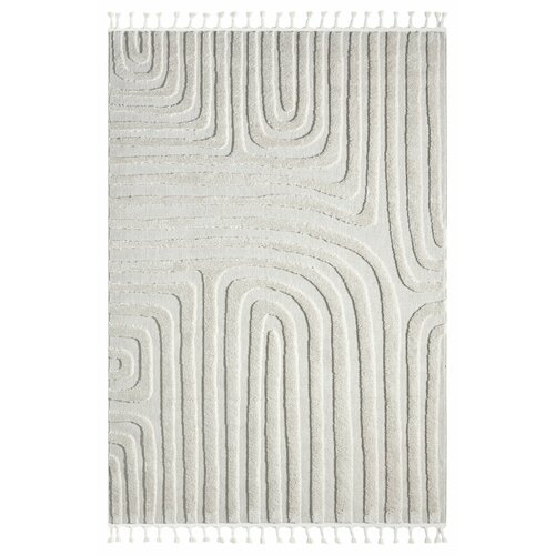 фото Ковер тканый с двухуровневым ворсом bilbao bl24 (ls76a) 240х340 см, кремовый