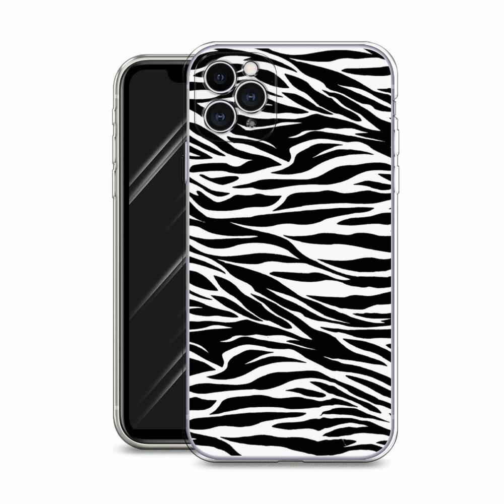 Чехол на Apple iPhone 11 Pro Max / Айфон 11 Про Макс с принтом "Принт зебра" — фото 1