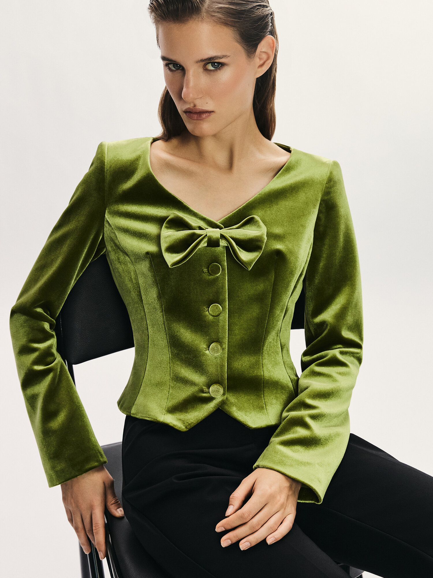 Пиджак Zarina размер M (RU 46) светло-зеленый