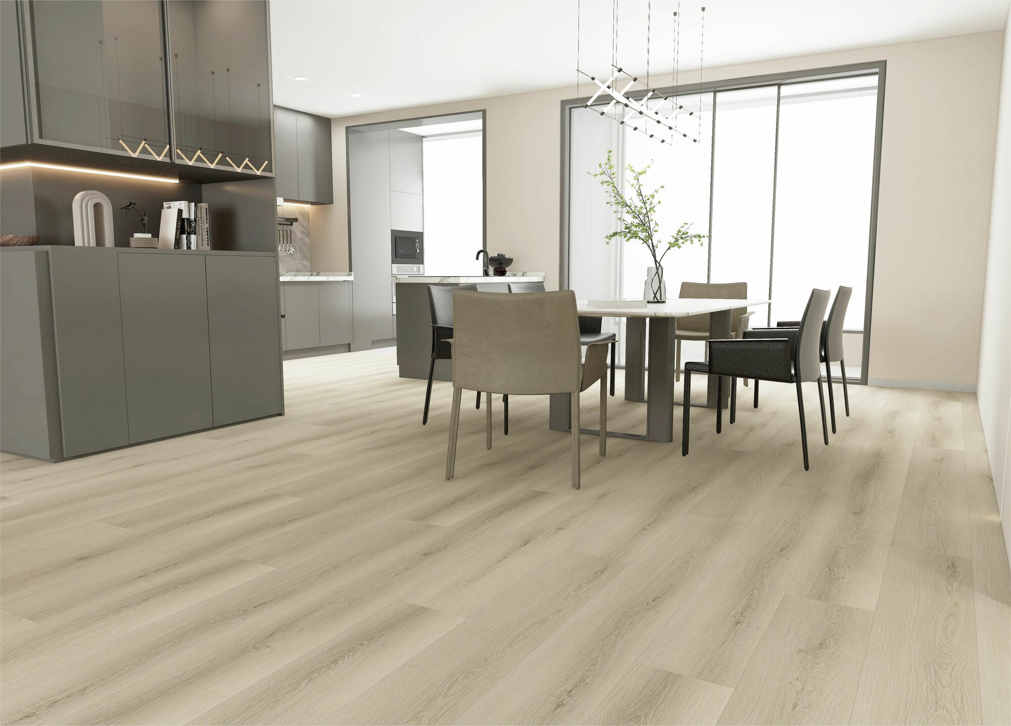 Кварц-винил RESPECT Дуб Арктик 43 класс 4 мм площадь 4 мм площадь (222 кв м)