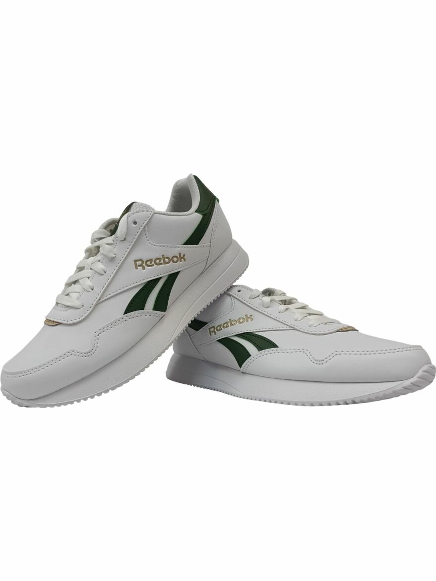 Кроссовки Reebok Jogger Lite, полнота F, размер 10 US, белый/зеленый/бежевый — фото 1