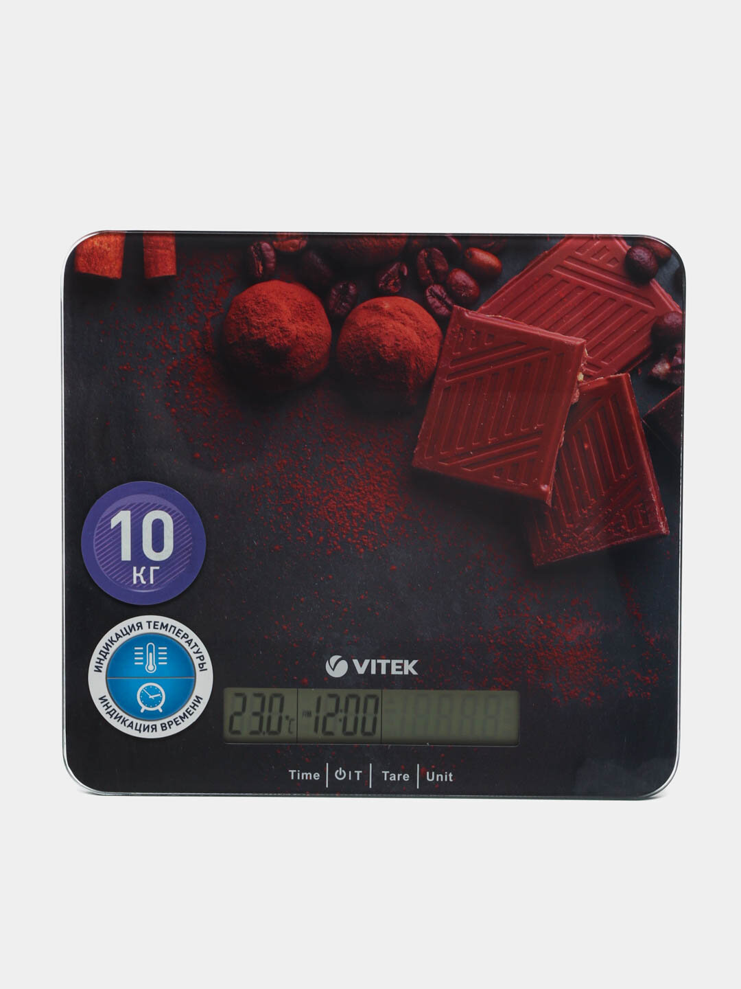 Электронные кухонные весы VITEK VT-2404, с функцией тарирования, черные — фото 1