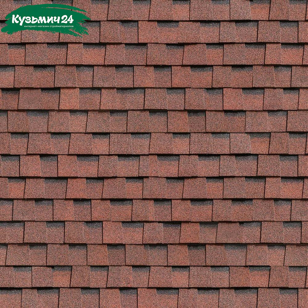 Черепица Технониколь SHINGLAS многослойная Ранчо Красный 2 кв/уп