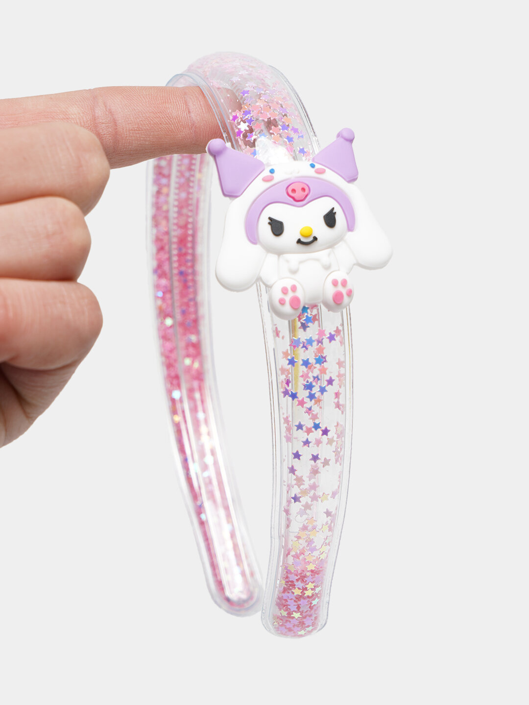 Ободок для волос "Ободок для принцесс", мультяшный дизайн, с блестками — фото 1