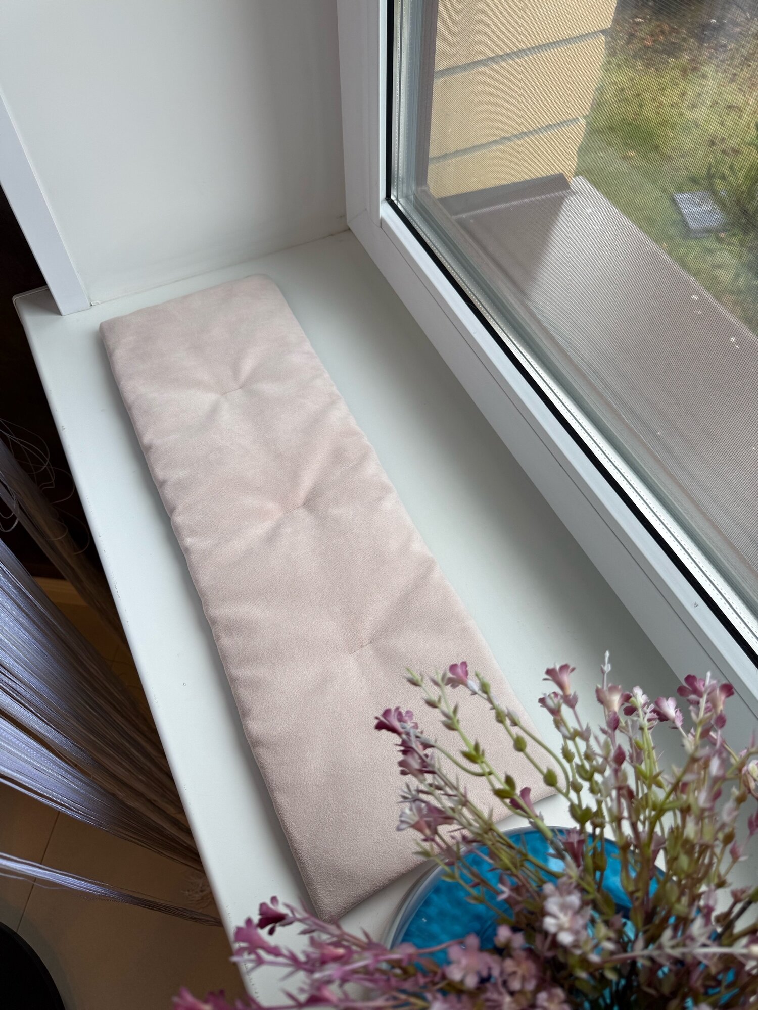 Лежанка 19*60 для кошек на узкий подоконник. Антискользящая