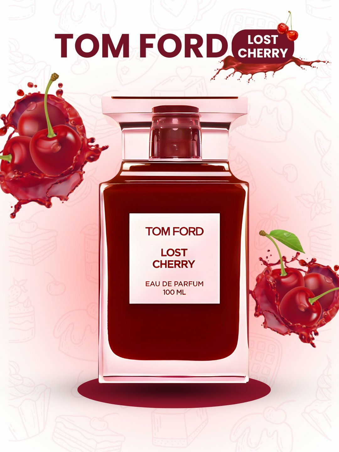 Tom Ford Lost Cherry с вишнёвым акцентом, утончённый унисекс аромат