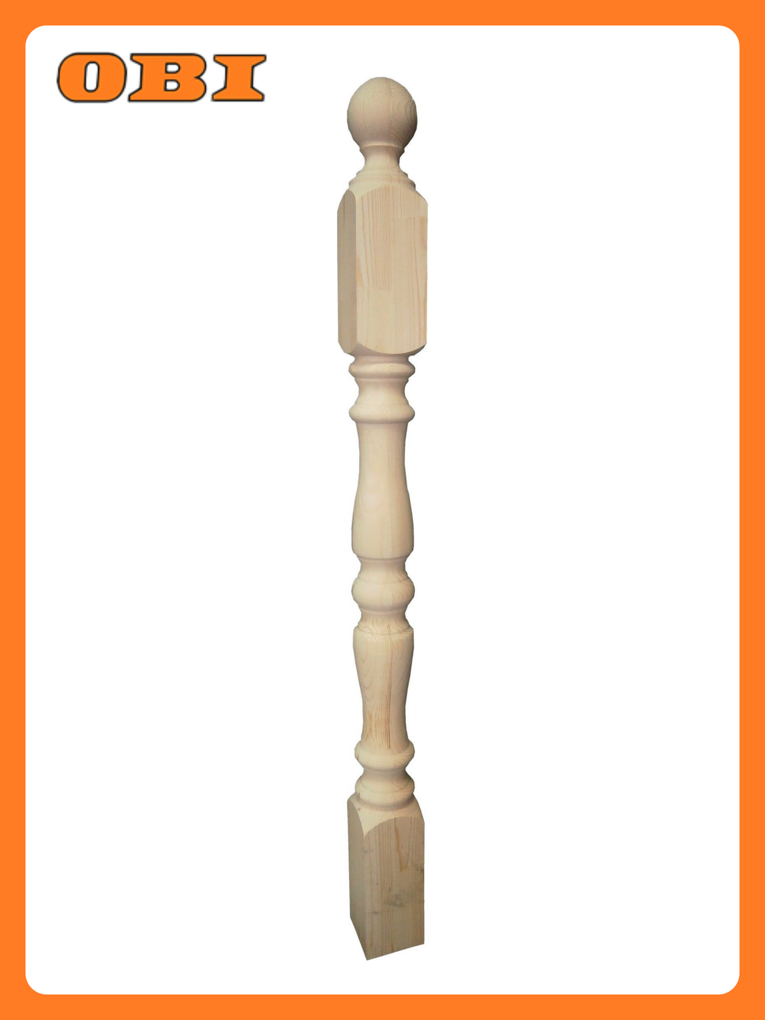 Столб симметричный 90х90х1150 мм древесина хвоя