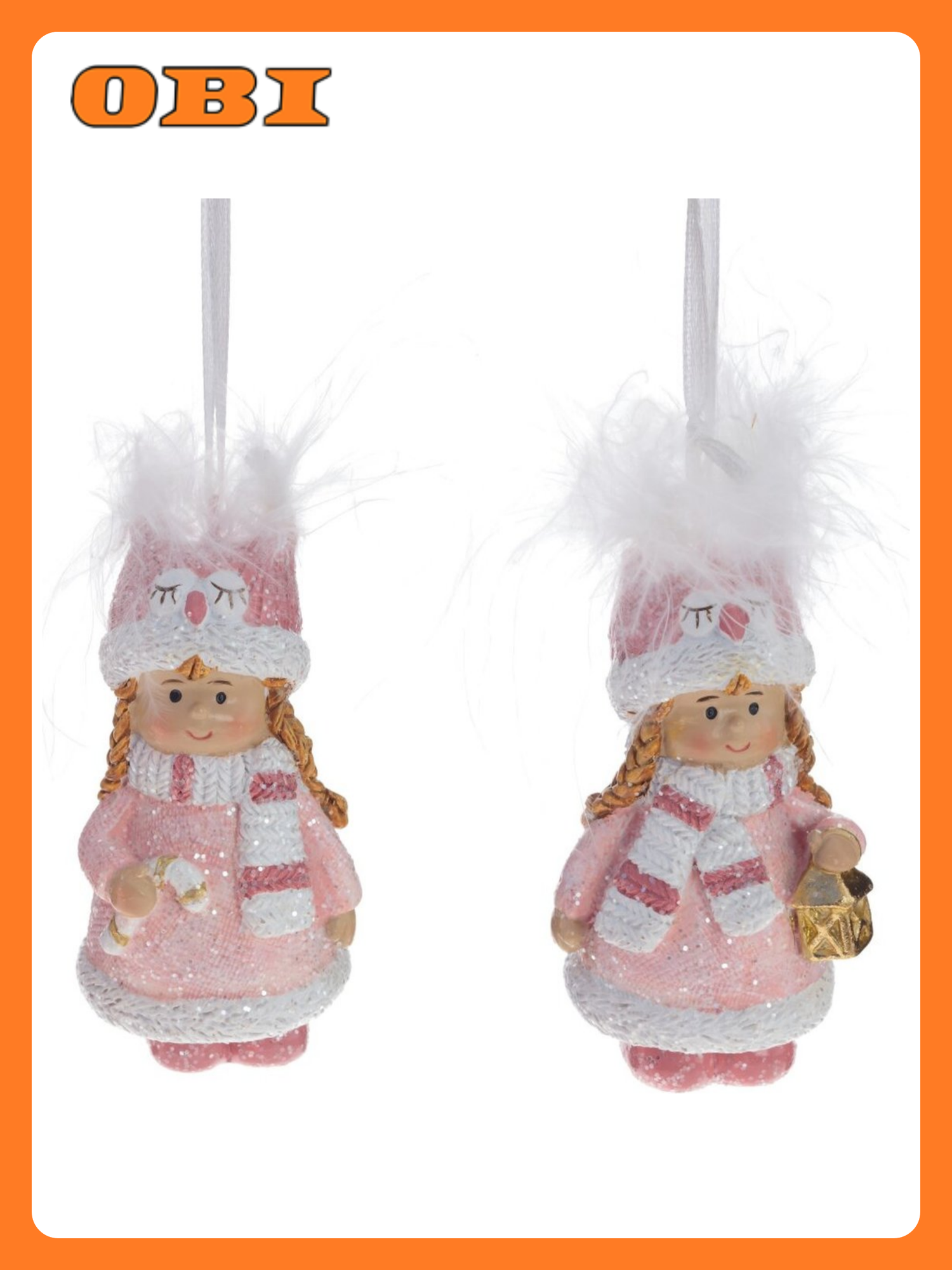 Изделие декоративное подвесное Девочка L4 5 W3 5 H8 см 2в. розовый