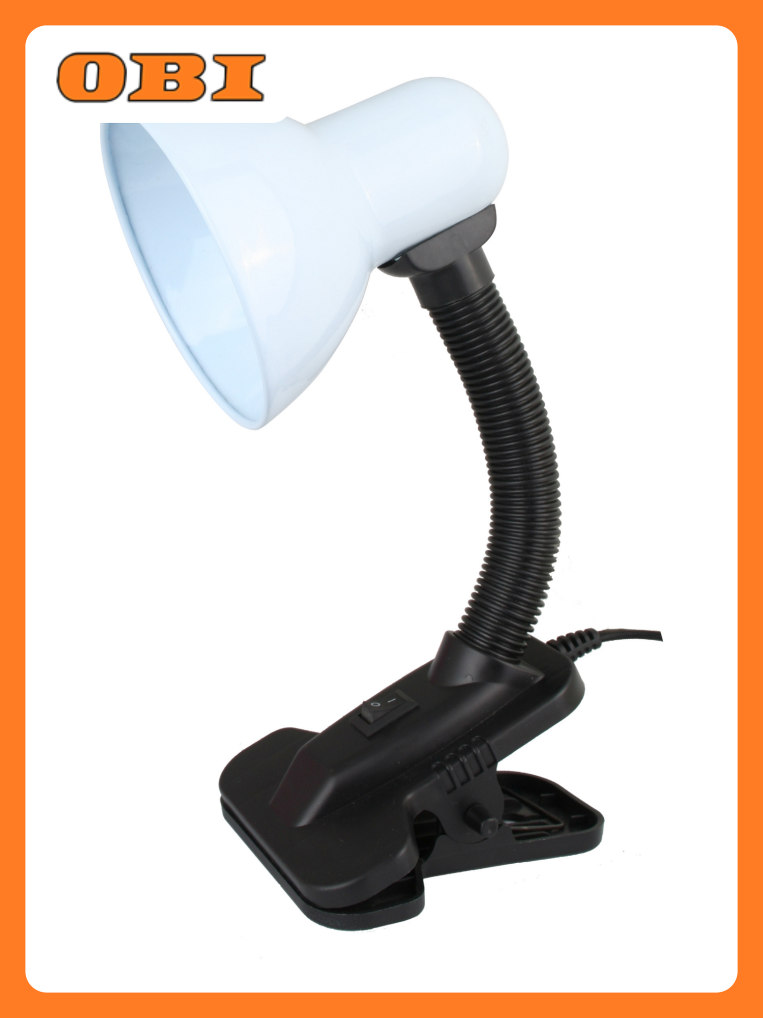 Лампа для рабочего стола Ultraflash 60вт на прищепке металл/пластик белая