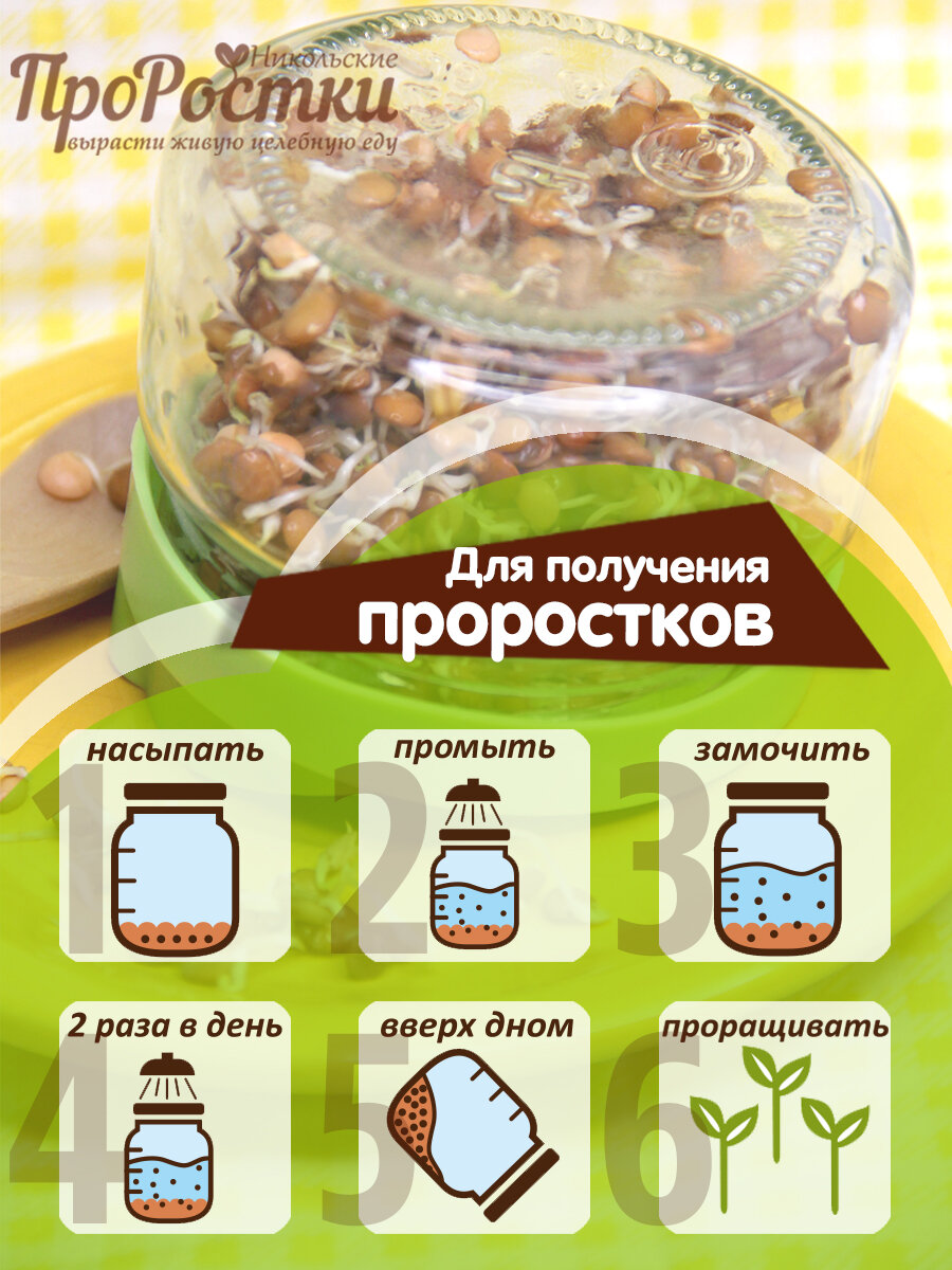 Проращиватель крышка-сито и пробники семян микрозелени — фото 1