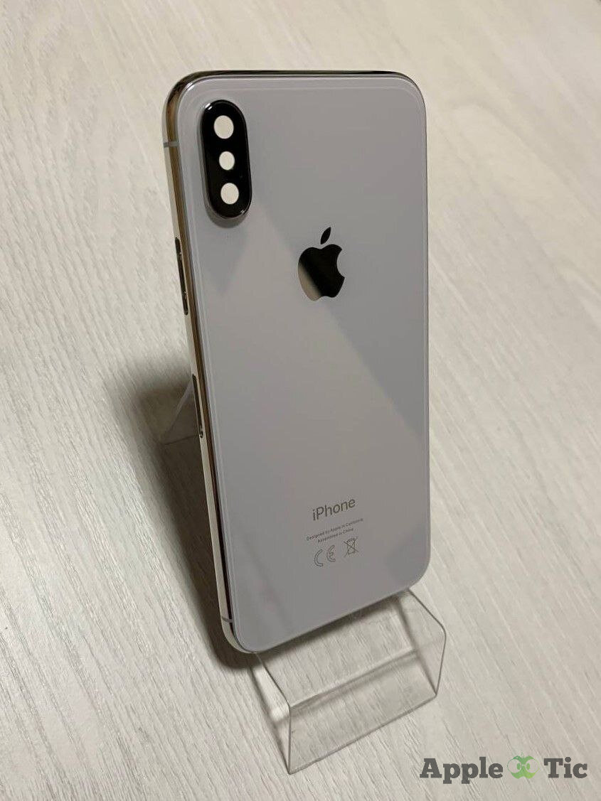 Корпус для IPhone X белый (SILVER), комплект кнопок, сим-лоток