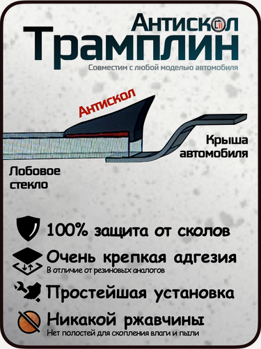 Изображение товара Универсальный антискол "Трамплин" от Стрелка11. Защита крыши от сколов и ржавчины.