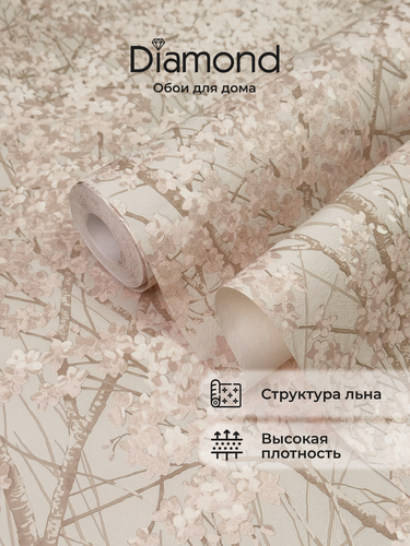 Изображение товара Обои флизелиновые виниловые Yuka 5051-01 DIAMOND, сакура, метровые